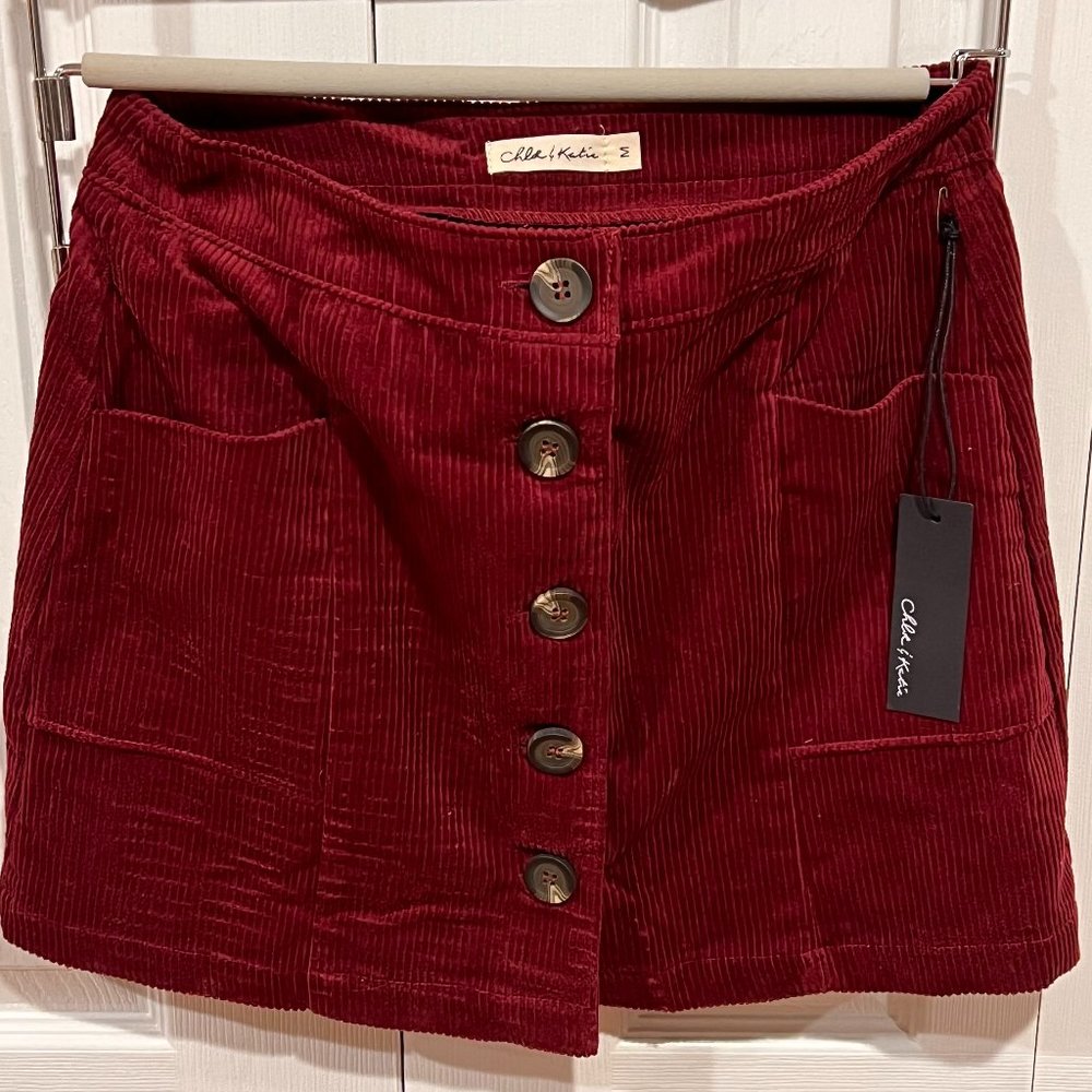Chloe & Katie Corduroy Mini Skirt